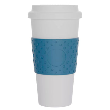 The Coffee Choice Double Wall Insulated Travel Cup with Non-Slip Sleeve, 16 Oz