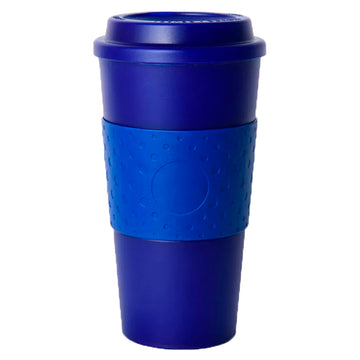 The Coffee Choice 16 Ounce Translucent Navy Plastic Travel Reusable Coffee Tea Cup