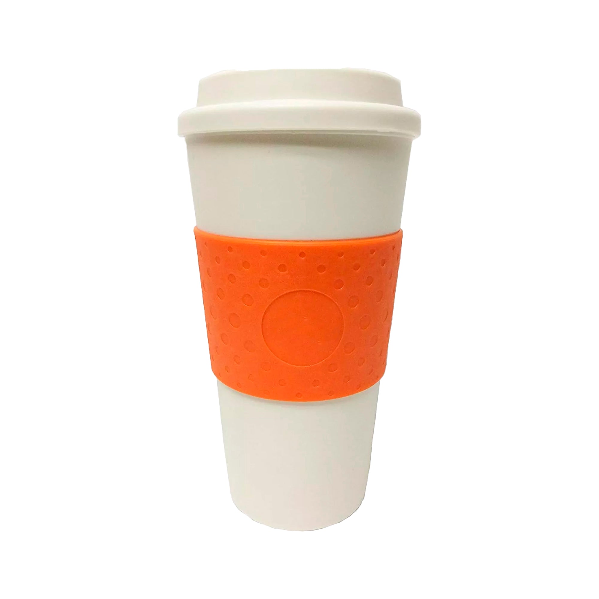 The Coffee Choice Orange 16 Oz Insulated Travel Coffee Cup