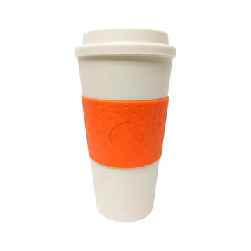 The Coffee Choice Orange 16 Oz Insulated Travel Coffee Cup