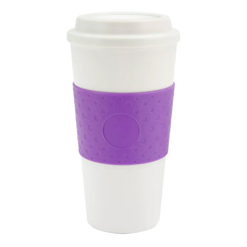 The Coffee Choice 16 Oz Lilac Purple Double Walled Insulation Hot or Cold Travel Cup