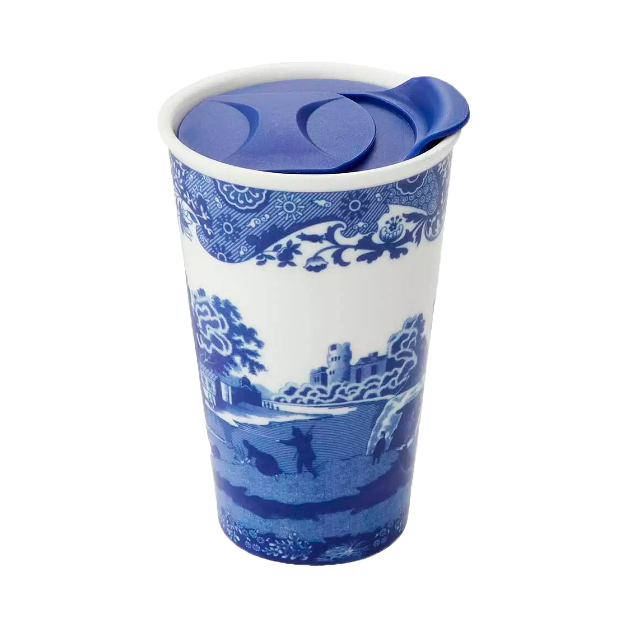 The Coffee Choice 8 Ounce Blue Italian Travel Tumbler for Coffee and Tea